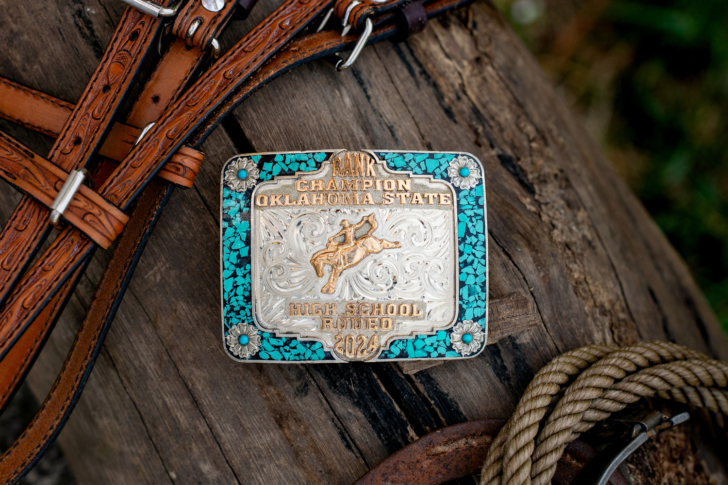 Turquoise Belt Buckles -  Crushed Turquoise Buckles